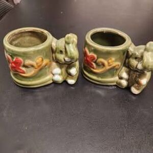 Vintage Elephant Mini Planters